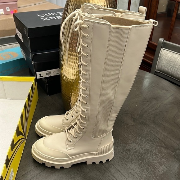 Circus by Sam Edelman Ina Lace-Up Boot in Ivory - Picture 7 of 10